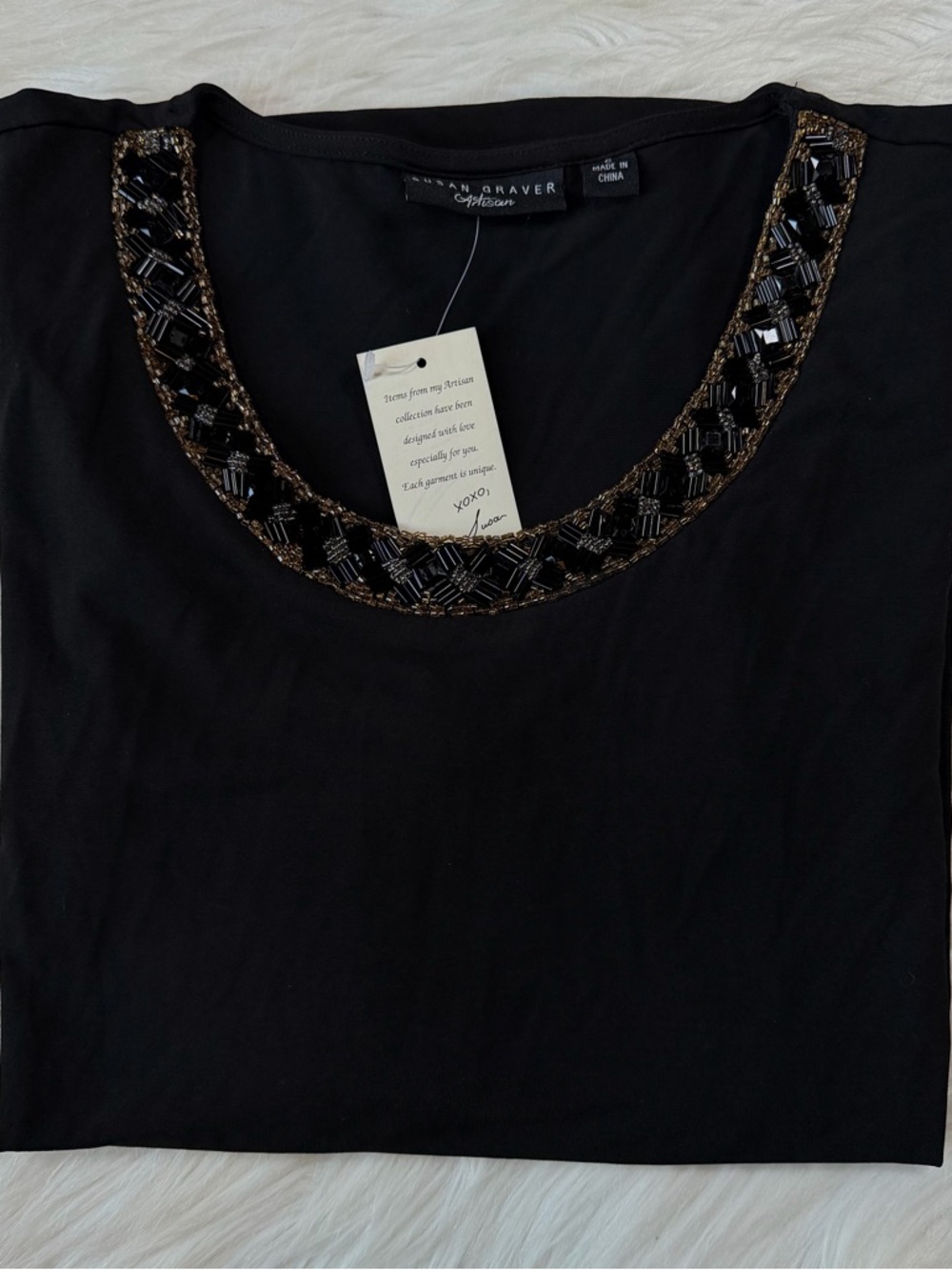NWT Susan Graver Beaded‎ Blouse